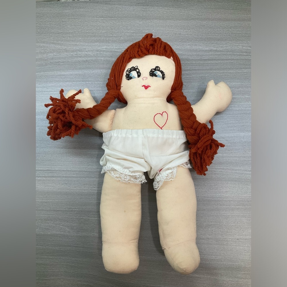 VINTAGE HANDMADE 15” DOLL